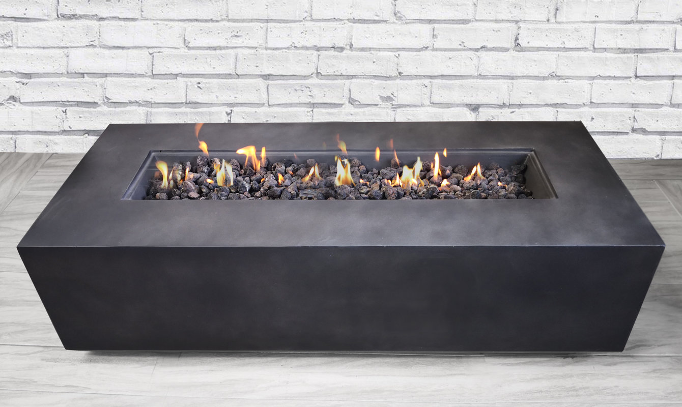 LivingSourceInternational Santiago Concrete Propane Fire Pit Table & Reviews Wayfair.ca